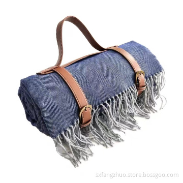 custom waterproof tote camping picnic blanket foldable